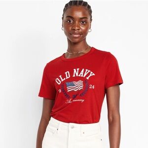 NWT OLD NAVY Flag Graphic T-Shirt Color: Robbie Red